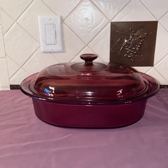 Corningware Kitchen Vintage Corning Vision Ware Cranberry 4 Qt Oven